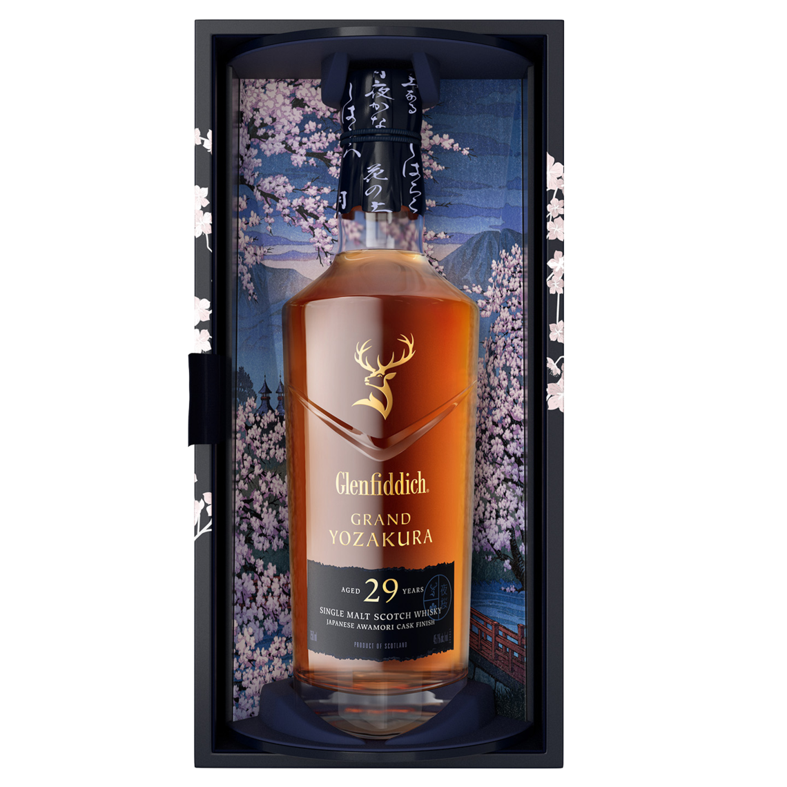 glenfiddich grand yozakura carton open with bottle 0 0 1440 1440 full